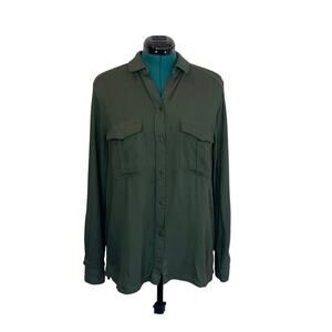 Refinery Olive Green Button Down, Size M